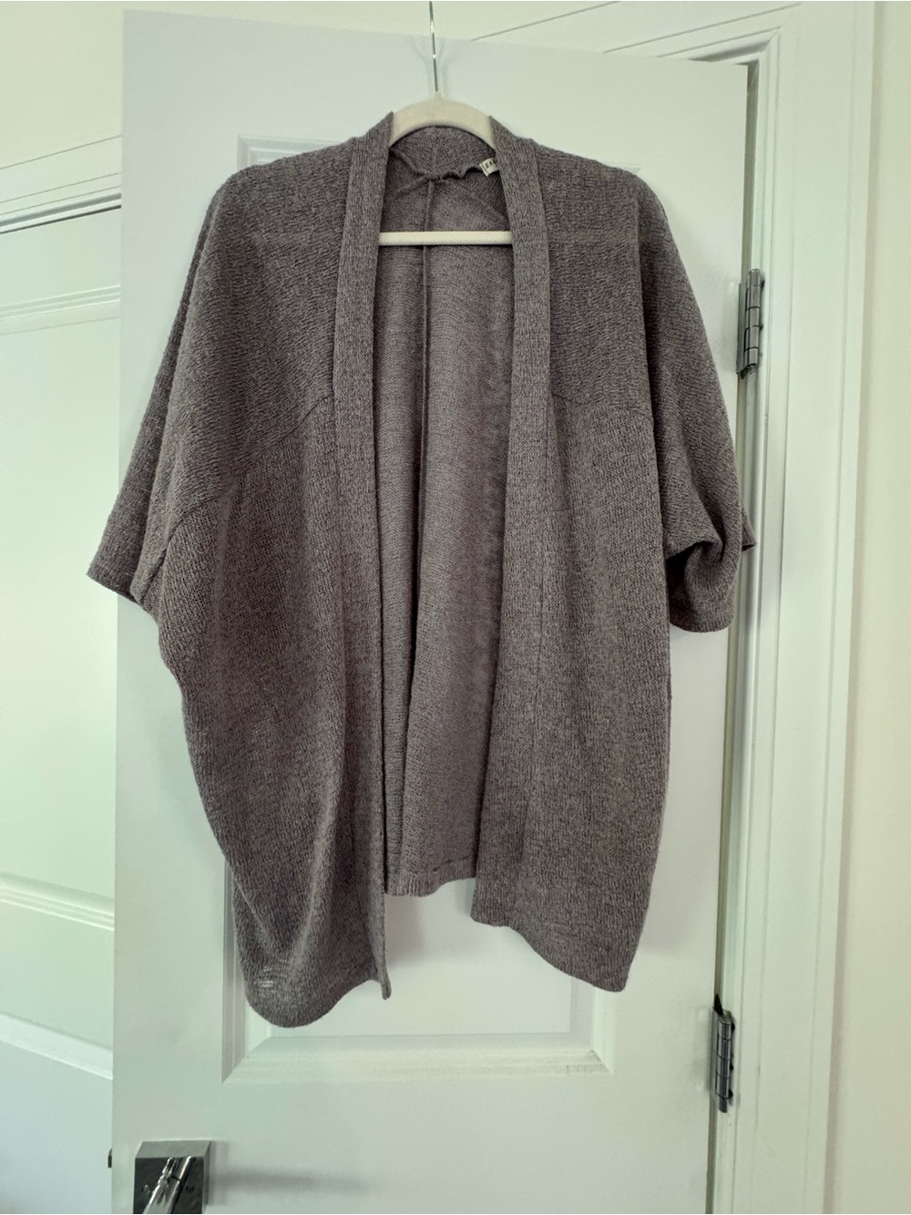 EARTHBOUND Heather Gray Open-Front Knit Shrug